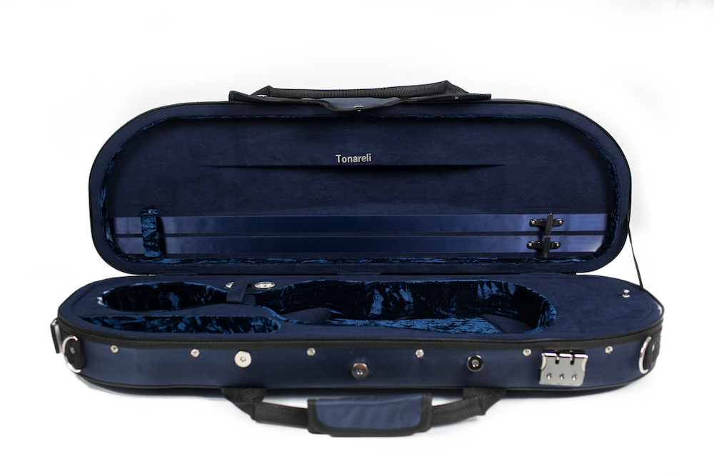Tonareli Violin Ultralight D-shaped Case 4//4 Blue//Blue VNUL1104 Tonareli Music Supply